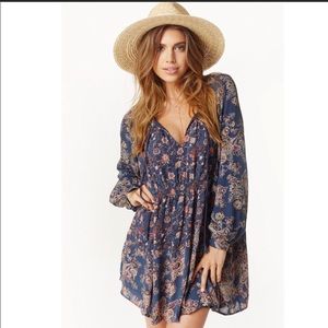 NWT FREE PEOPLE Boho Peasant Lucky Loosey Dress